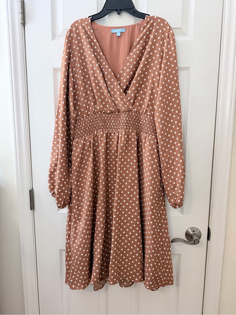 RSVP Draper James polka dot dress sz L